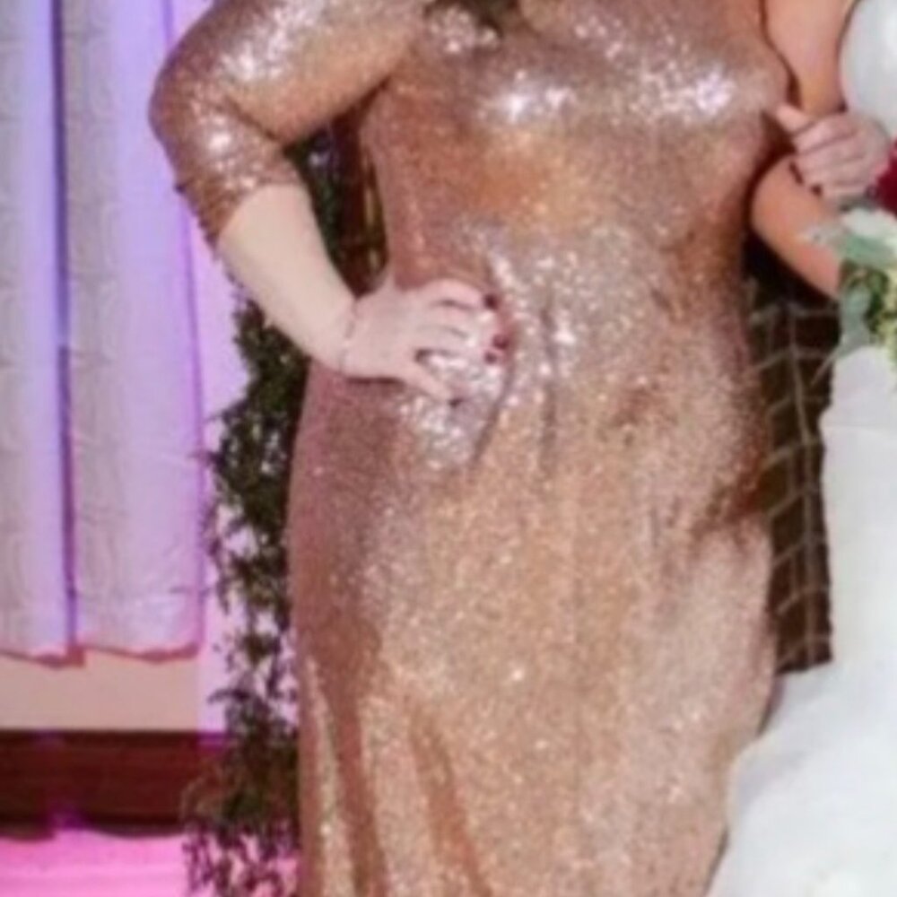 Size 16 rose gold sequins dress